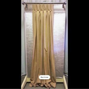 Curtain panel. Pig in the blanket pleats. Yellow. Custom made. New